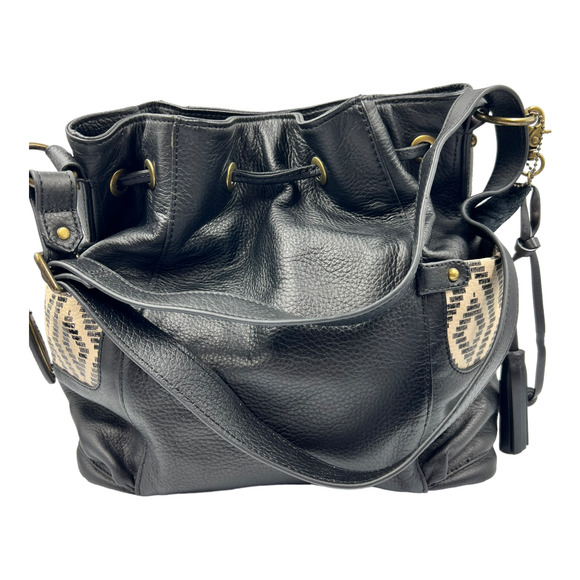 Born Soft Black Leather Handbag Shoulder bag NWOT - Picture 3 of 5